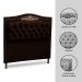 Cabeceira Estofada Cama Box Casal King Size Belize 195cm Corino Marrom - Desk Design