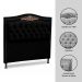 Cabeceira Estofada Cama Box Casal King Size Belize 195cm Corino Preto - Desk Design