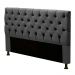 Cabeceira Estofada Cama Box Casal King Size Cristal 195cm Linho Grafite - Desk Design