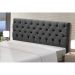 Cabeceira Estofada Cama Box Casal King Size Cristal 195cm Linho Grafite - Desk Design