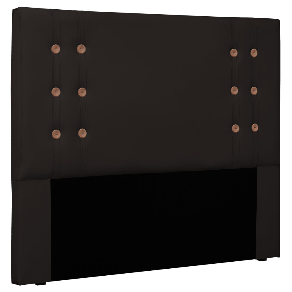 Cabeceira Estofada Cama Box Casal King Size Monreale 195cm Corano Marrom - Desk Design