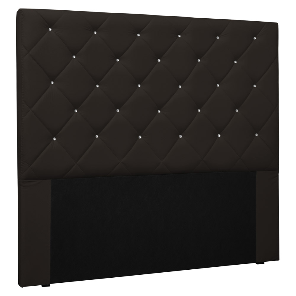Cabeceira Estofada Cama Box Casal King Size Tânia 195cm Corano Marrom - Desk Design