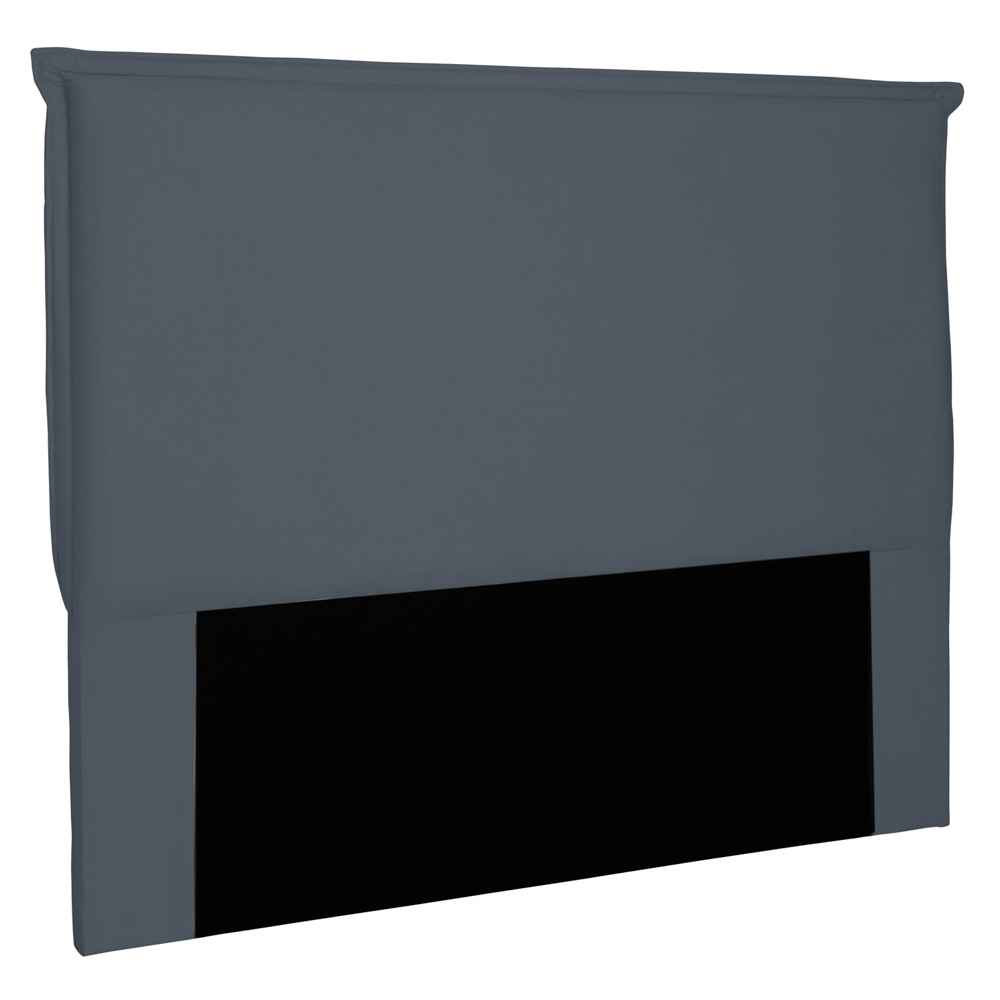 Cabeceira Estofada Cama Box Casal King Size Veneza 195cm Suede Cinza - Desk Design