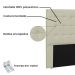 Cabeceira Estofada Cama Box Casal King Size Verona 195cm Corano Bege - Desk Design