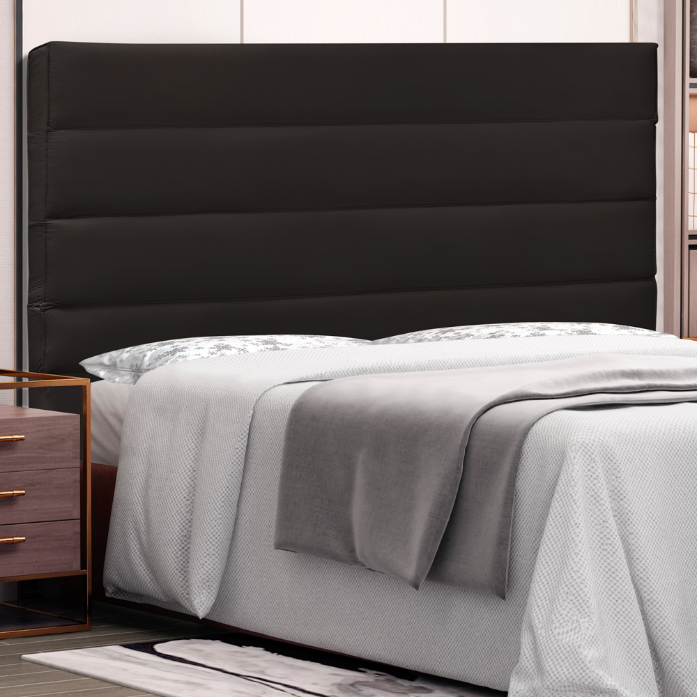 Cabeceira Estofada Cama Box Casal La Italian 140cm Corano Marrom - Desk Design