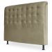 Cabeceira Estofada Cama Box Casal Louise 140cm Suede Bege Escuro - Desk Design