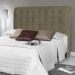 Cabeceira Estofada Cama Box Casal Louise 140cm Suede Bege Escuro - Desk Design