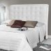 Cabeceira Estofada Cama Box Casal Queen Louise 160cm Corano Branco - Desk Design