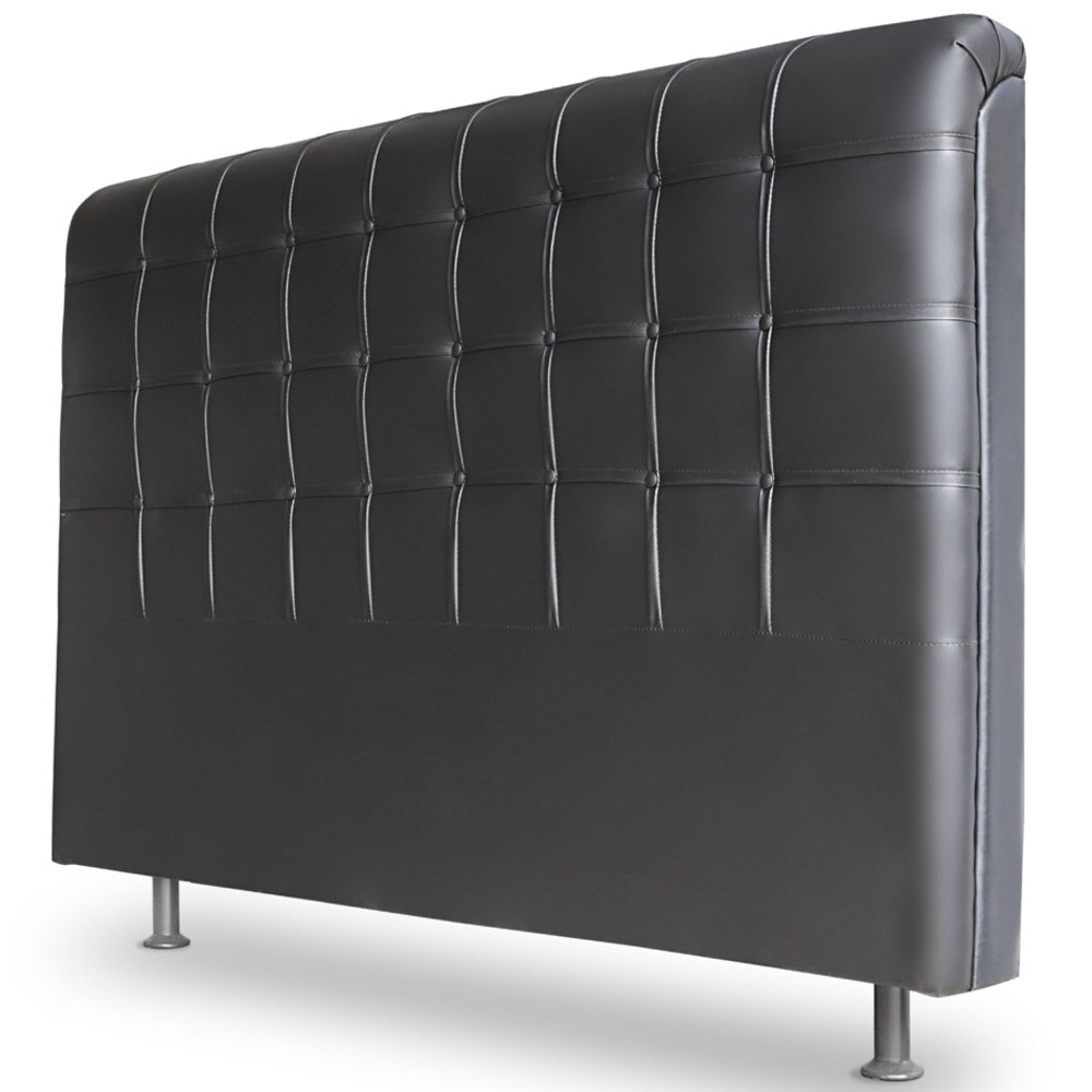 Cabeceira Estofada Cama Box Casal Queen Louise 160cm Corano Preto - Desk Design