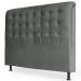 Cabeceira Estofada Cama Box Casal Queen Louise 160cm Suede Cinza - Desk Design