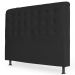 Cabeceira Estofada Cama Box Casal Queen Louise 160cm Suede Preto - Desk Design