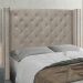 Cabeceira Estofada Cama Box Casal Queen Size Alteza 160cm Linho Rústico Areia - Desk Design