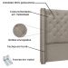 Cabeceira Estofada Cama Box Casal Queen Size Alteza 160cm Linho Rústico Areia - Desk Design