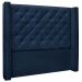 Cabeceira Estofada Cama Box Casal Queen Size Alteza 160cm Suede Azul Marinho - Desk Design