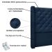 Cabeceira Estofada Cama Box Casal Queen Size Alteza 160cm Suede Azul Marinho - Desk Design