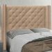 Cabeceira Estofada Cama Box Casal Queen Size Alteza 160cm Suede Bege - Desk Design