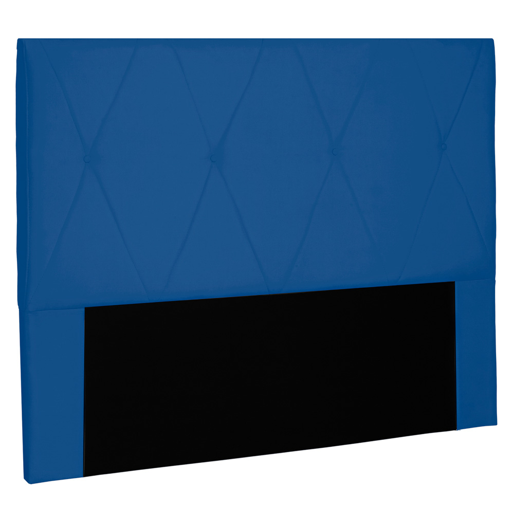 Cabeceira Estofada Cama Box Casal Queen Size Aquilla 160cm Suede Azul Marinho - Desk Design