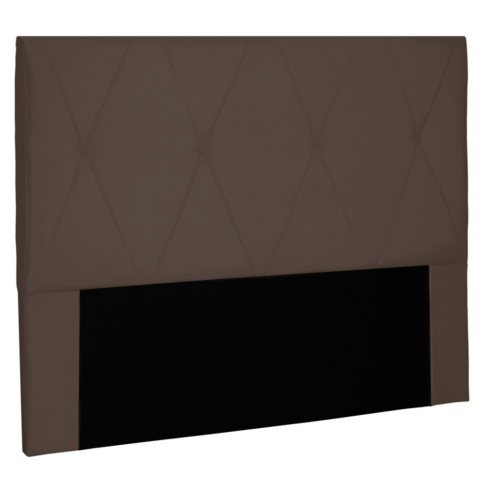 Cabeceira Estofada Cama Box Casal Queen Size Aquilla 160cm Suede Café - Desk Design