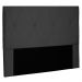 Cabeceira Estofada Cama Box Casal Queen Size Aquilla 160cm Suede Preto - Desk Design