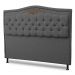 Cabeceira Estofada Cama Box Casal Queen Size Belize 160cm Linho Grafite - Desk Design