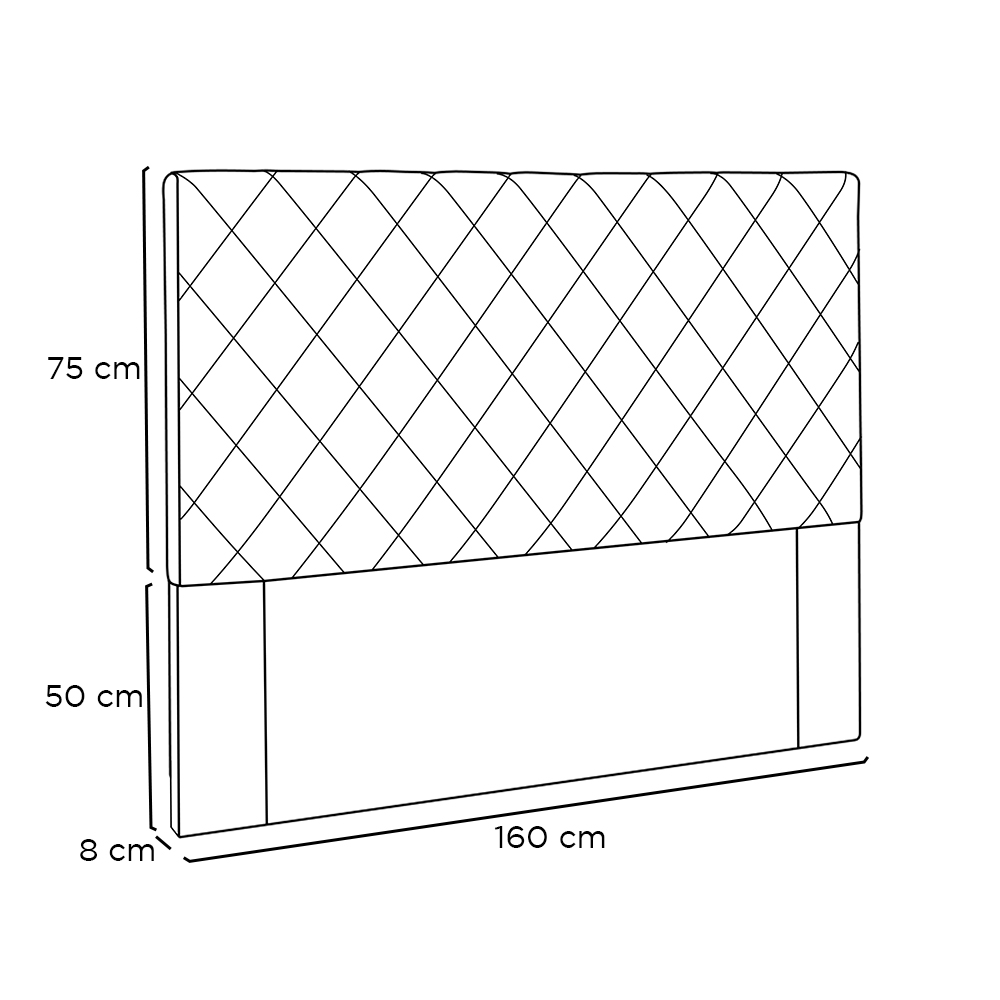 Cabeceira Estofada Cama Box Casal Queen Size Esmeralda 160cm Corano Branco - Desk Design