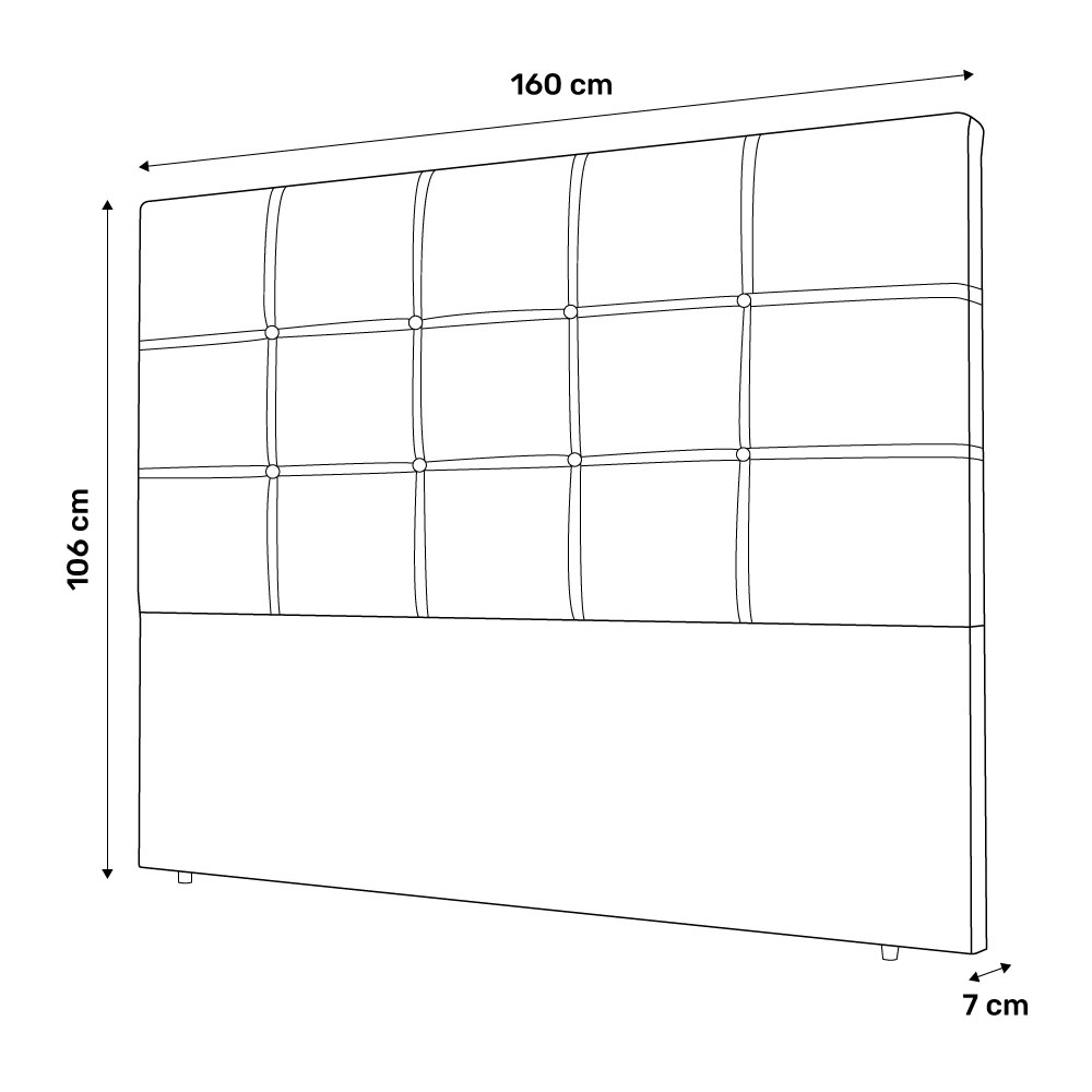 Cabeceira Estofada Cama Box Casal Queen Size Fiorella 160cm Corino Branco - Desk Design