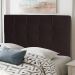 Cabeceira Estofada Cama Box Casal Queen Size Fiorella 160cm Corino Marrom Cacau - Desk Design
