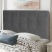 Cabeceira Estofada Cama Box Casal Queen Size Fiorella 160cm Suede Cinza - Desk Design