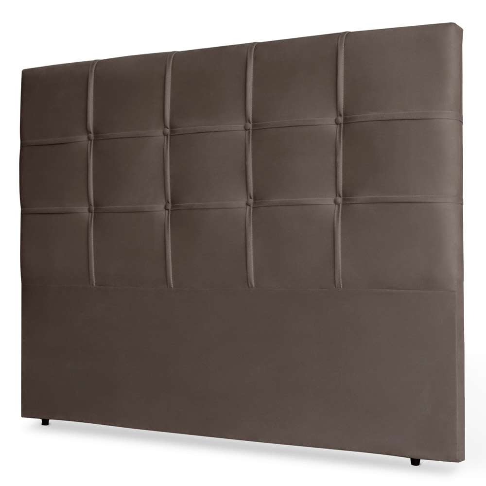 Cabeceira Estofada Cama Box Casal Queen Size Fiorella 160cm Suede Marrom - Desk Design
