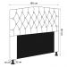 Cabeceira Estofada Cama Box Casal Queen Size Greta 160cm com Frame Corano Bege - Desk Design