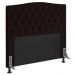 Cabeceira Estofada Cama Box Casal Queen Size Greta 160cm com Frame Corano Marrom - Desk Design