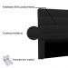 Cabeceira Estofada Cama Box Casal Queen Size La Italian 160cm Corano Preto - Desk Design