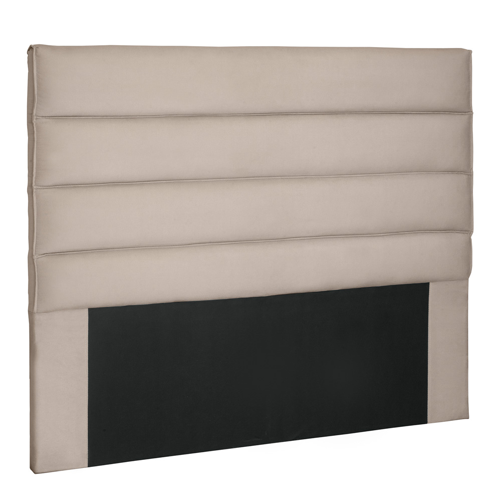 Cabeceira Estofada Cama Box Casal Queen Size La Italian 160cm Suede Bege - Desk Design