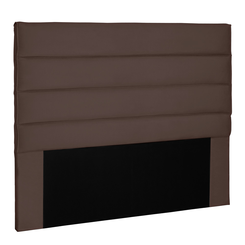Cabeceira Estofada Cama Box Casal Queen Size La Italian 160cm Suede Café - Desk Design