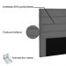 Cabeceira Estofada Cama Box Casal Queen Size La Italian 160cm Suede Cinza - Desk Design
