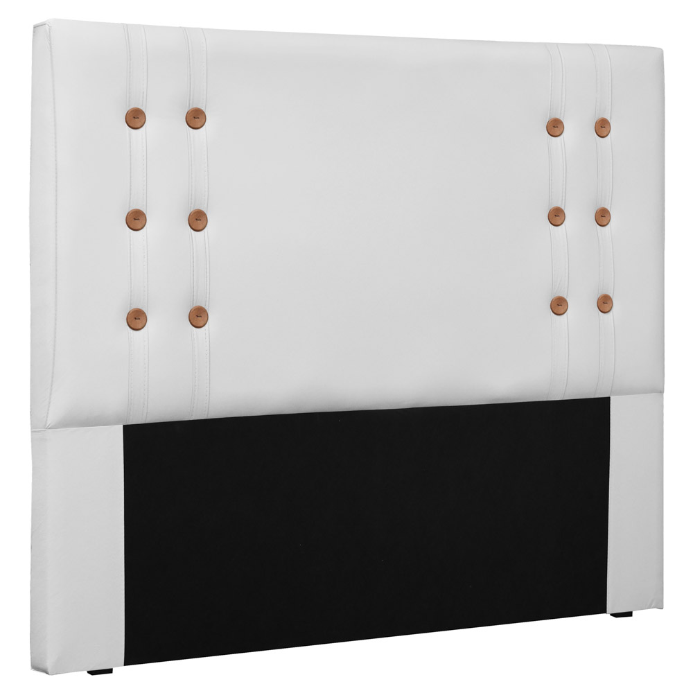 Cabeceira Estofada Cama Box Casal Queen Size Monreale 160cm Corano Branco - Desk Design