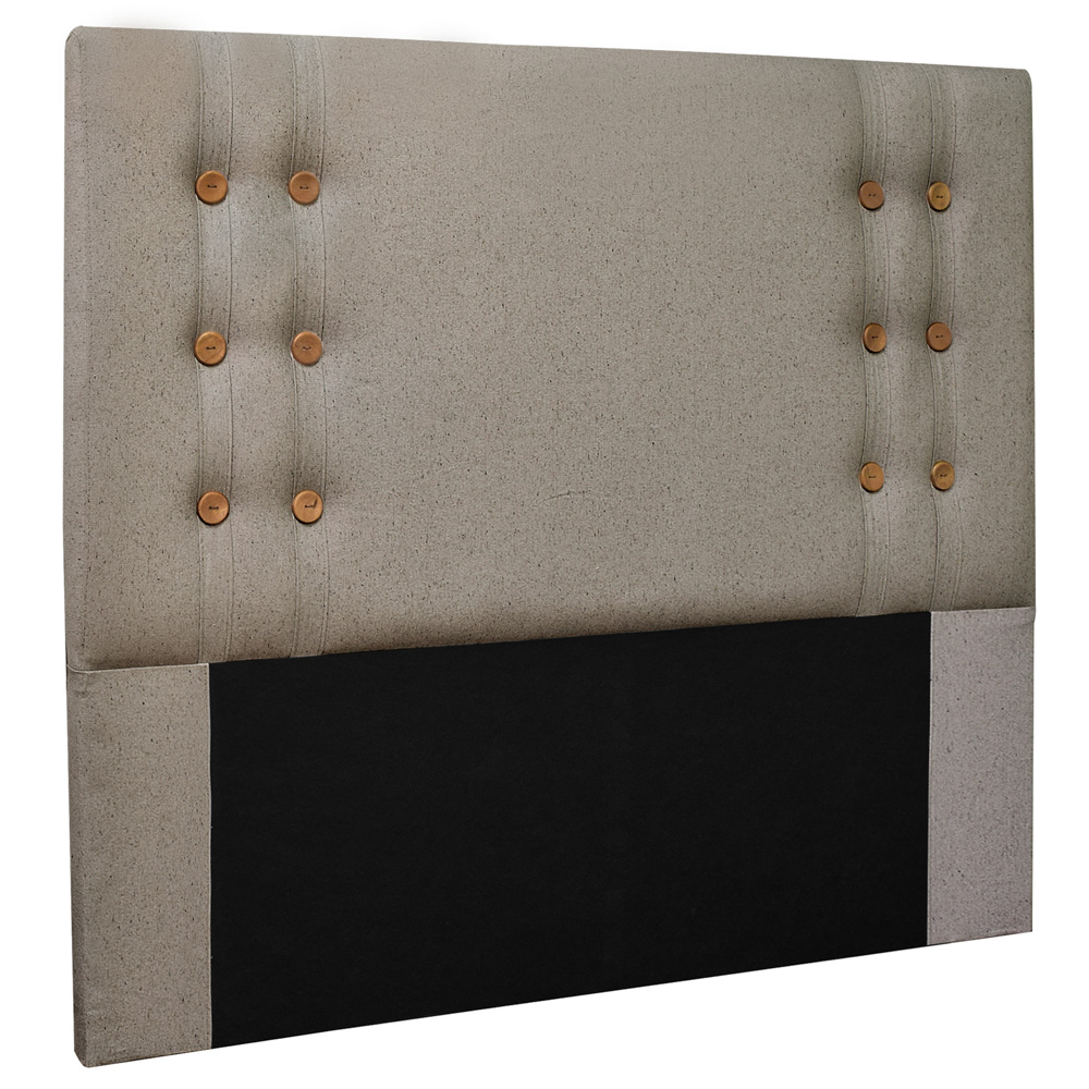 Cabeceira Estofada Cama Box Casal Queen Size Monreale 160cm Linho Rústico Areia - Desk Design