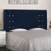 Cabeceira Estofada Cama Box Casal Queen Size Monreale 160cm Suede Azul Marinho - Desk Design