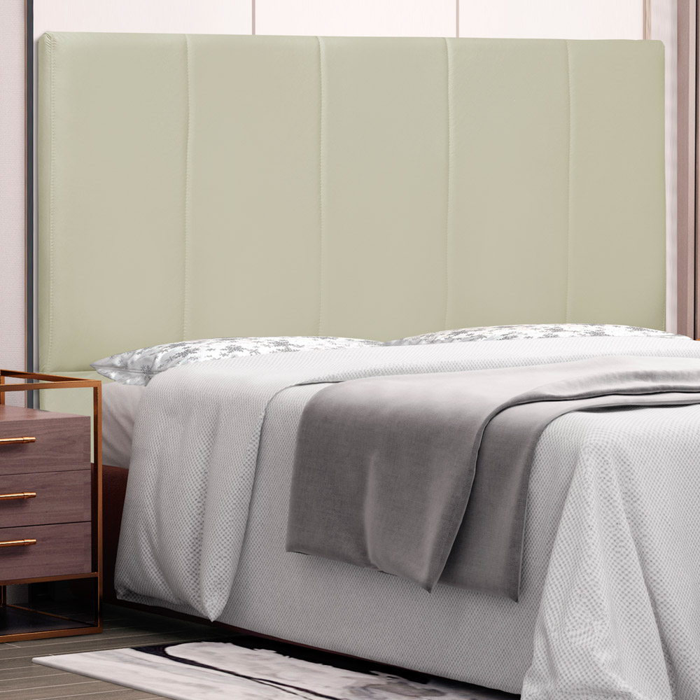 Cabeceira Estofada Cama Box Casal Queen Size Ravenna 160cm Corano Bege - Desk Design
