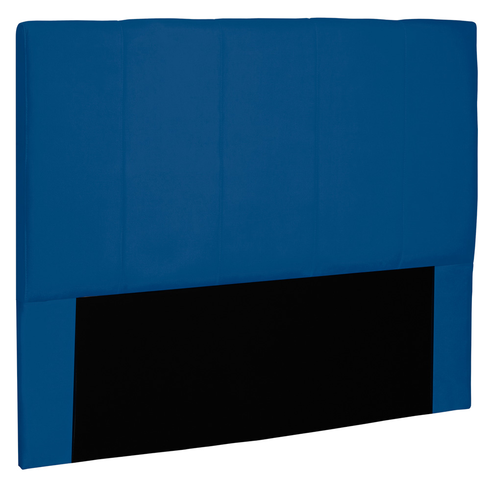 Cabeceira Estofada Cama Box Casal Queen Size Ravenna 160cm Suede Azul Marinho - Desk Design