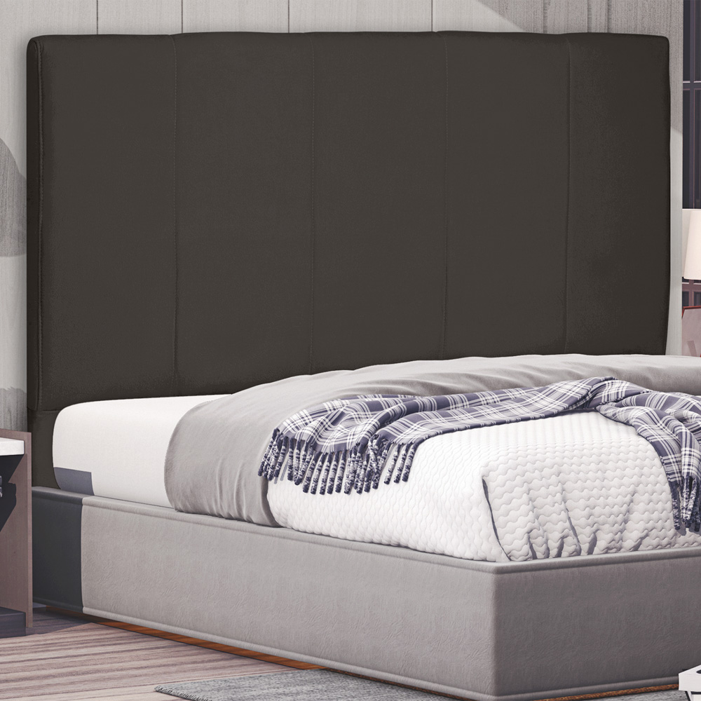 Cabeceira Estofada Cama Box Casal Queen Size Ravenna 160cm Suede Café - Desk Design