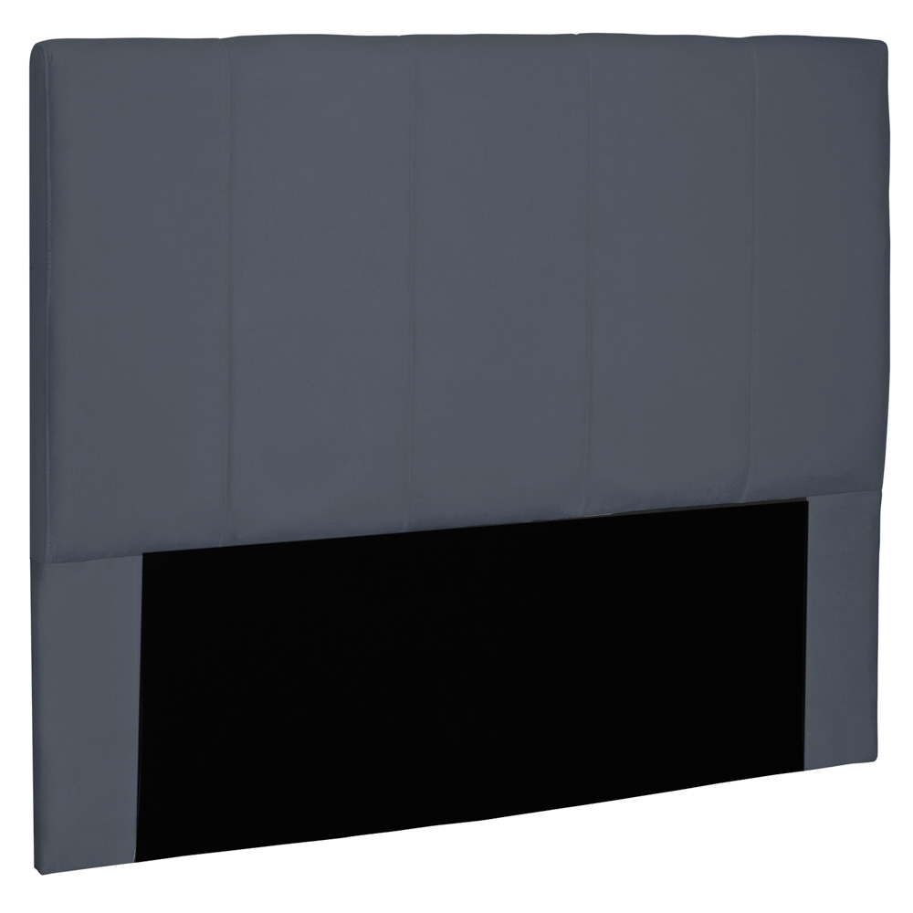 Cabeceira Estofada Cama Box Casal Queen Size Ravenna 160cm Suede Cinza - Desk Design