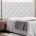 Cabeceira Estofada Cama Box Casal Queen Size Tânia 160cm Corano Branco - Desk Design
