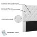 Cabeceira Estofada Cama Box Casal Queen Size Tânia 160cm Corano Branco - Desk Design