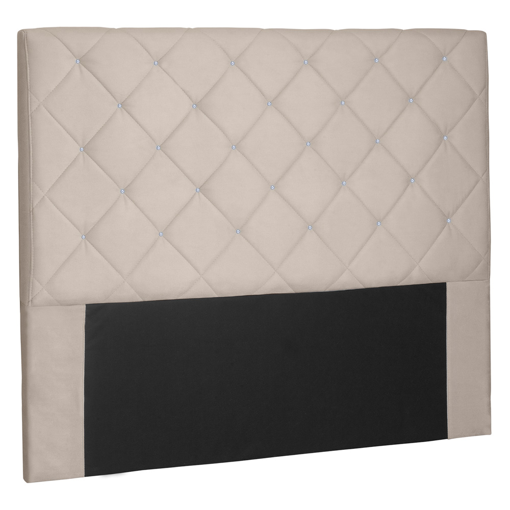 Cabeceira Estofada Cama Box Casal Queen Size Tânia 160cm Suede Bege - Desk Design