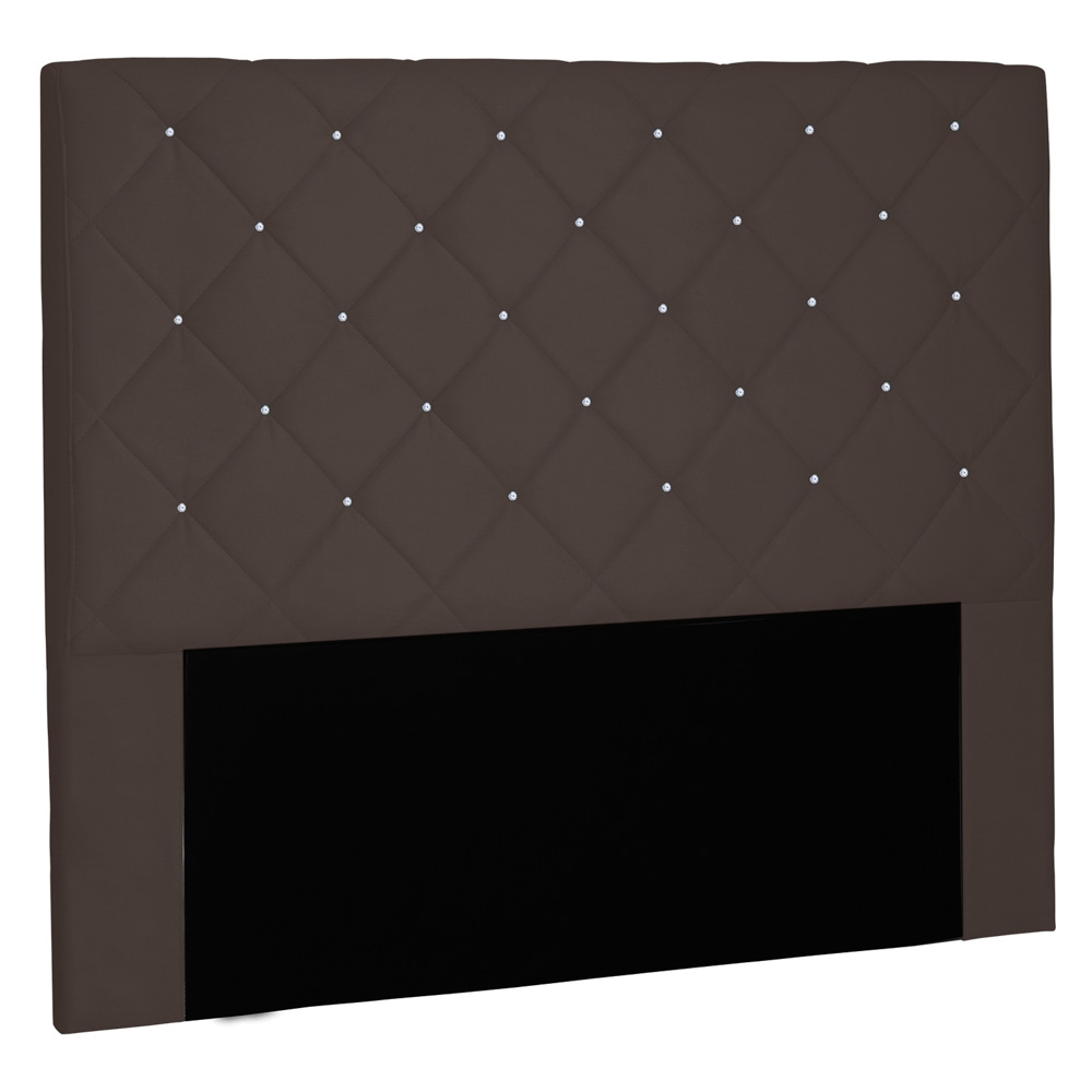 Cabeceira Estofada Cama Box Casal Queen Size Tânia 160cm Suede Café - Desk Design