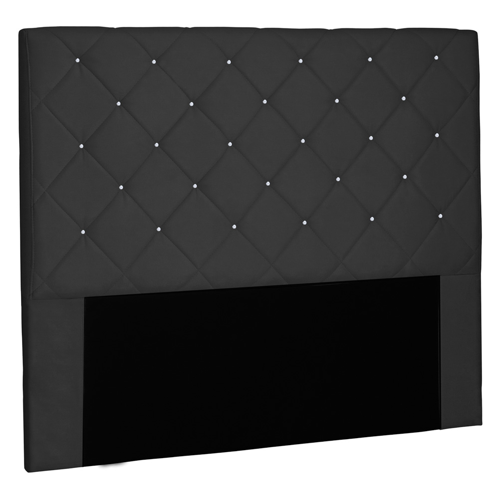 Cabeceira Estofada Cama Box Casal Queen Size Tânia 160cm Suede Preto - Desk Design
