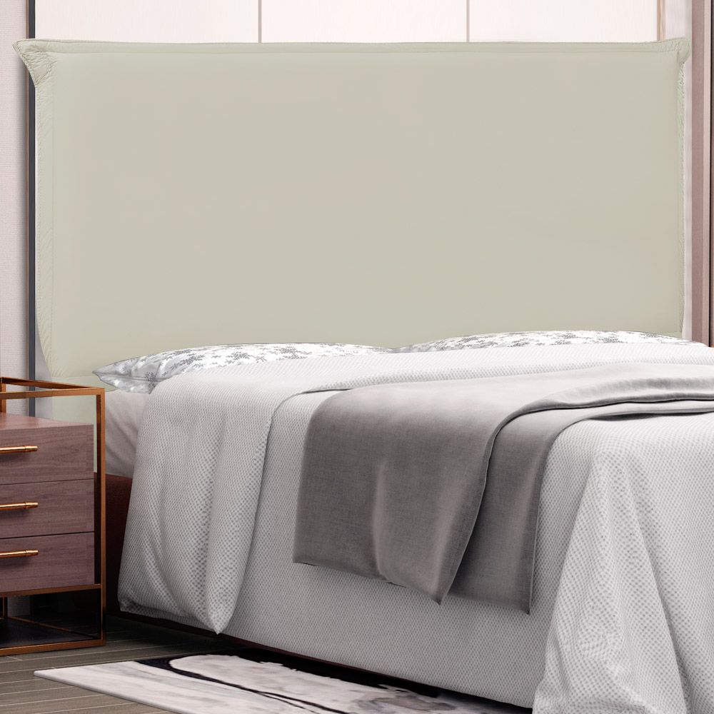 Cabeceira Estofada Cama Box Casal Queen Size Veneza 160cm Corano Bege - Desk Design