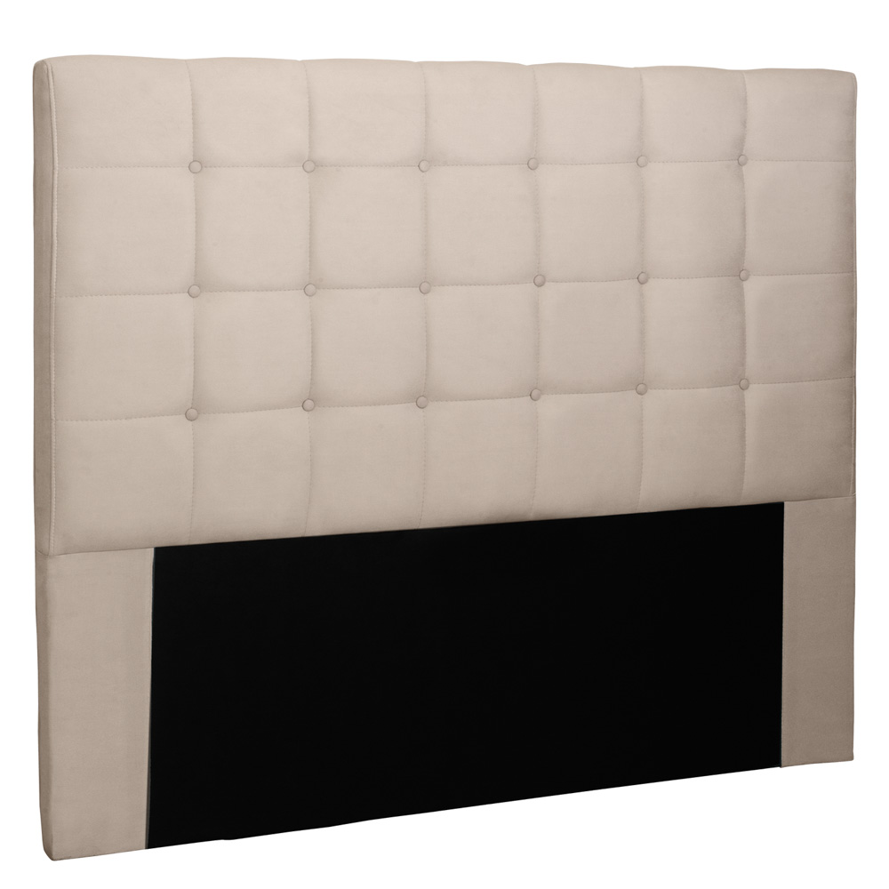 Cabeceira Estofada Cama Box Casal Queen Size Verona 160cm Suede Bege - Desk Design