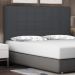Cabeceira Estofada Cama Box Casal Queen Size Verona 160cm Suede Cinza - Desk Design